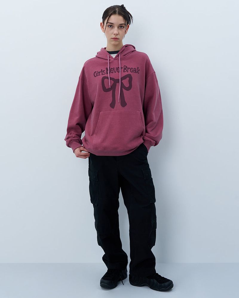 NEVER BREAK PIGMENT HOODIE-PURPLE