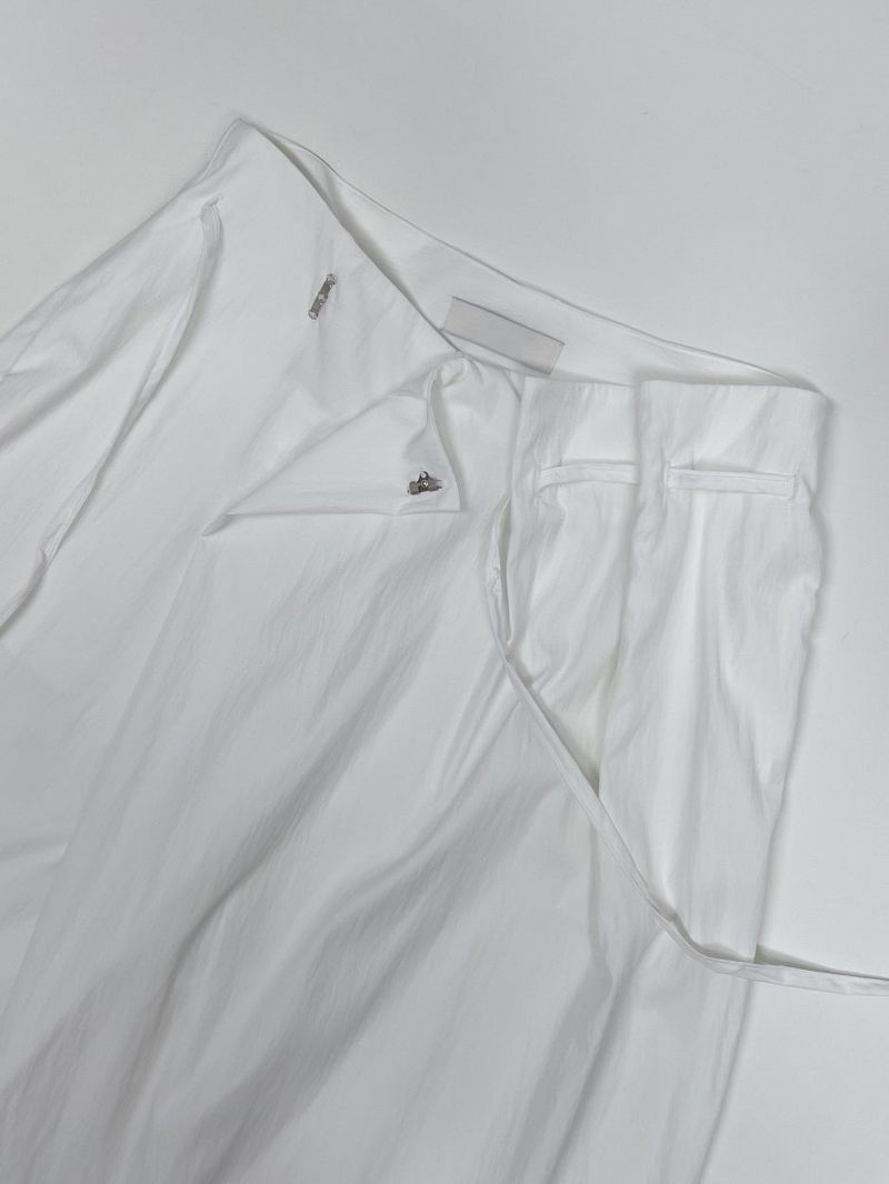 Unbalance Nylon Strap Wide Pants