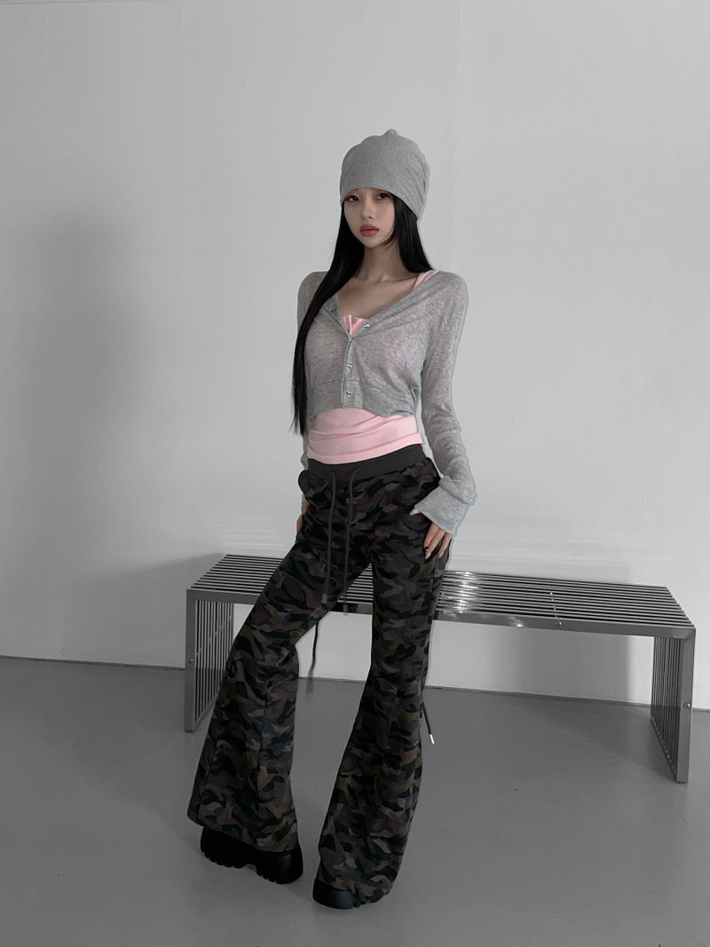 serch shirring camo bootscut pt