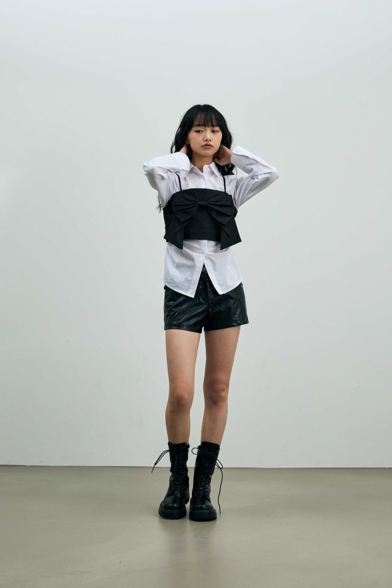 ARI RIBBON BUSTIER / BLACK