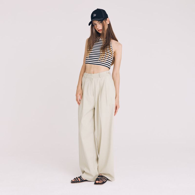 TWOTUCK COTTON WIDE PANTS (MELON)