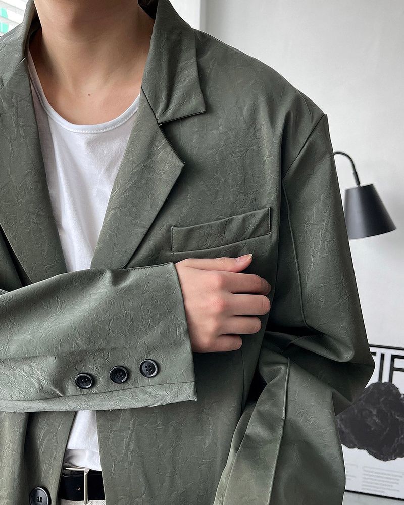 COZINESS(コジネス)の「OWN Viper Leather Blazer (2 colors)(Jackets/Outerwear)」