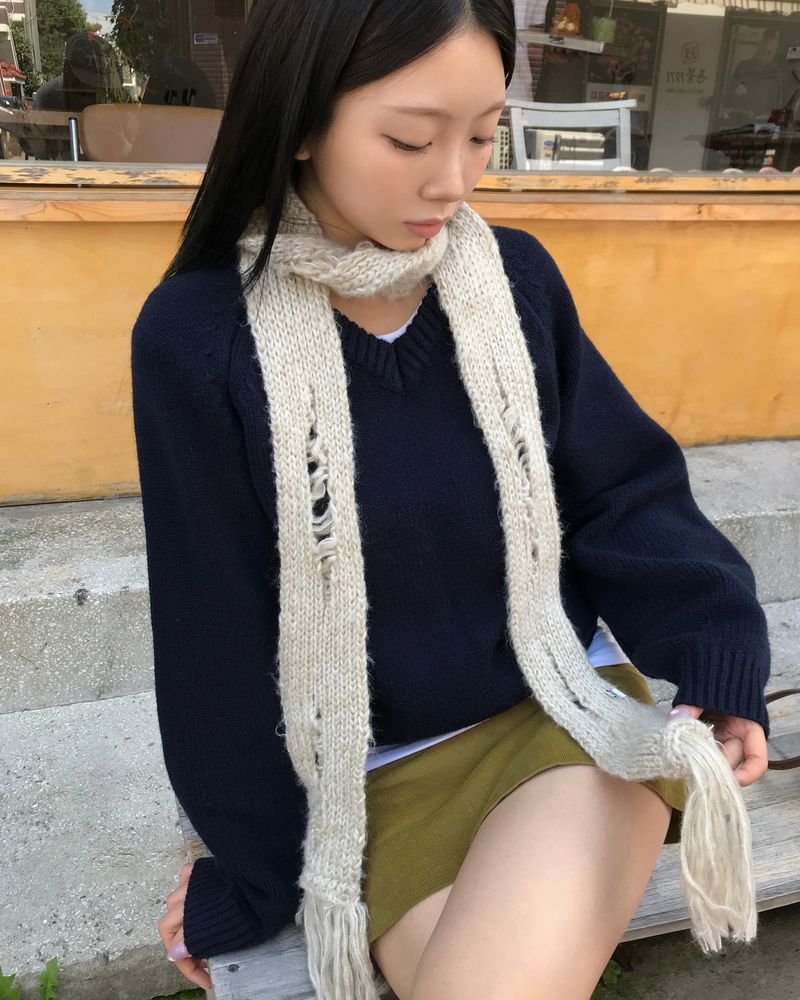 [ORIGINAL] Derr V-Neck Loose-Fit Knit