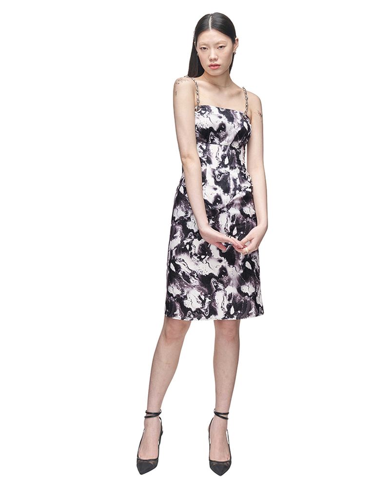 Marble Tailored Dress _ Black
