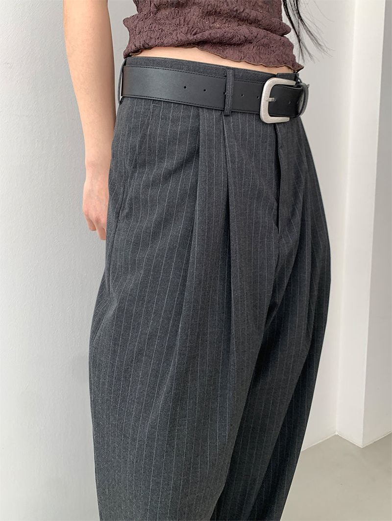 STRIPE TWILL BALLOON SLACKS (2C)