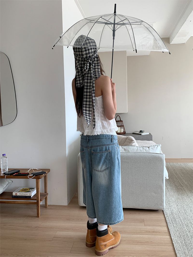 CHECK HAIR SCARF (2C)