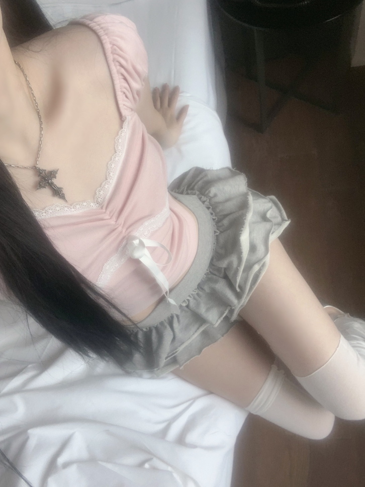 Hacken Ribbon Lace Top (light pink)