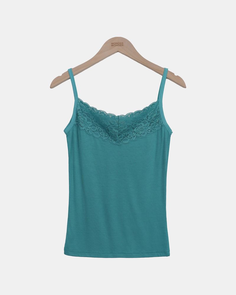 Pnel Lace Strap Sleeveless Top