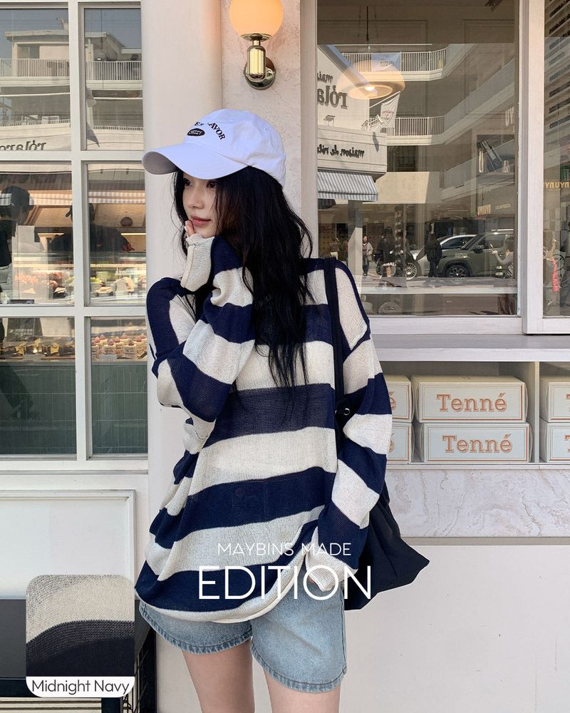 [MADE] Glit lyocell stripe knit