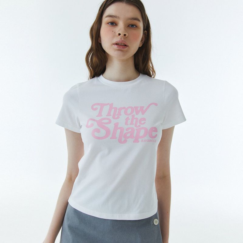 Shape Logo Slim Span T-Shirt White