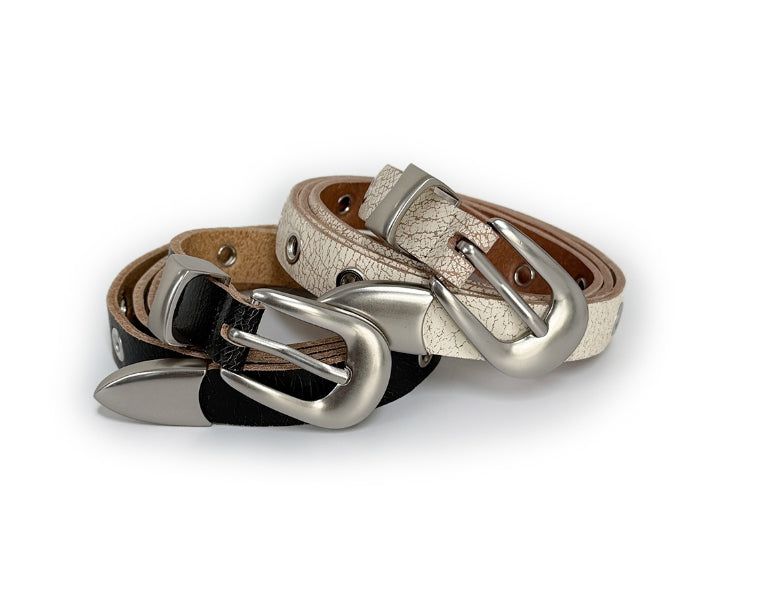 Ratton Crack Long Eyelet Leather Belt