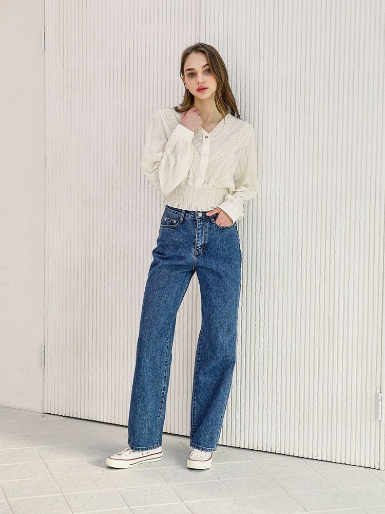 W50 WIDE DENIM PANTS_DEEP BLUE