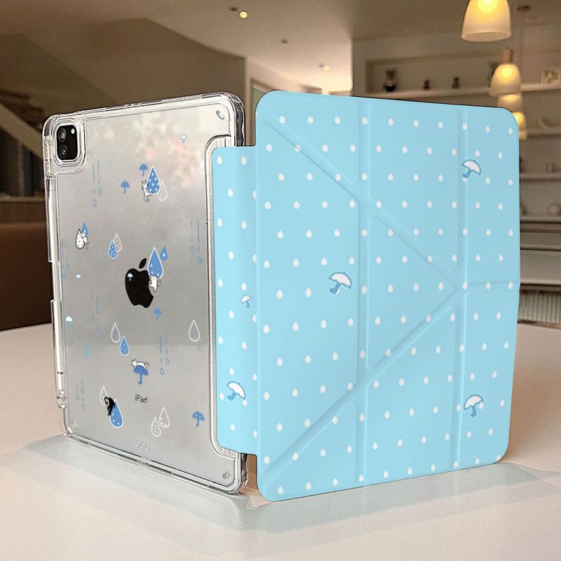 Maison De Theca（メゾン デ テカ）の「Blue Rain Dot Pattern Y-Fold iPad Case（Smartphone Accessories）」