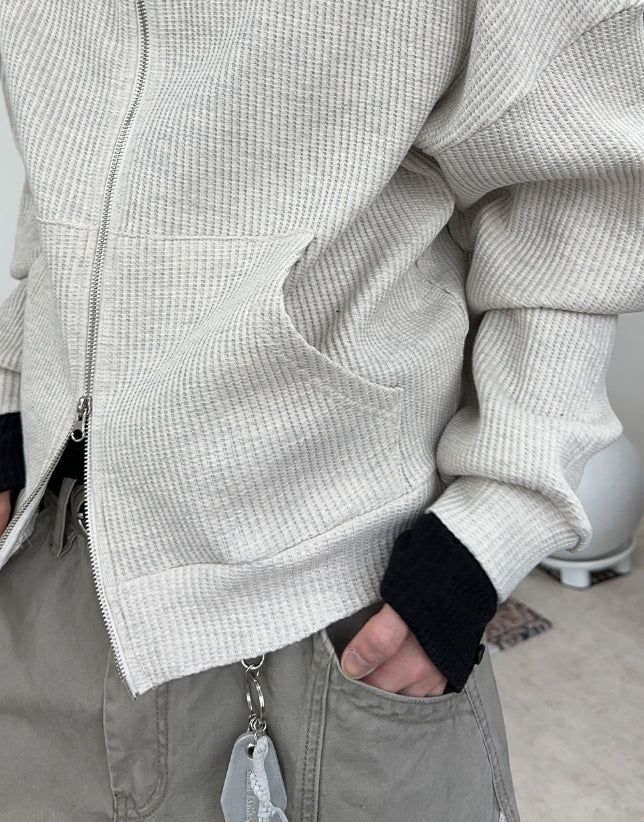 Fron Waffle Burton Hood Zip-Up