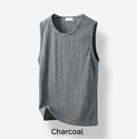 Node Stud Ribbed Sleeveless
