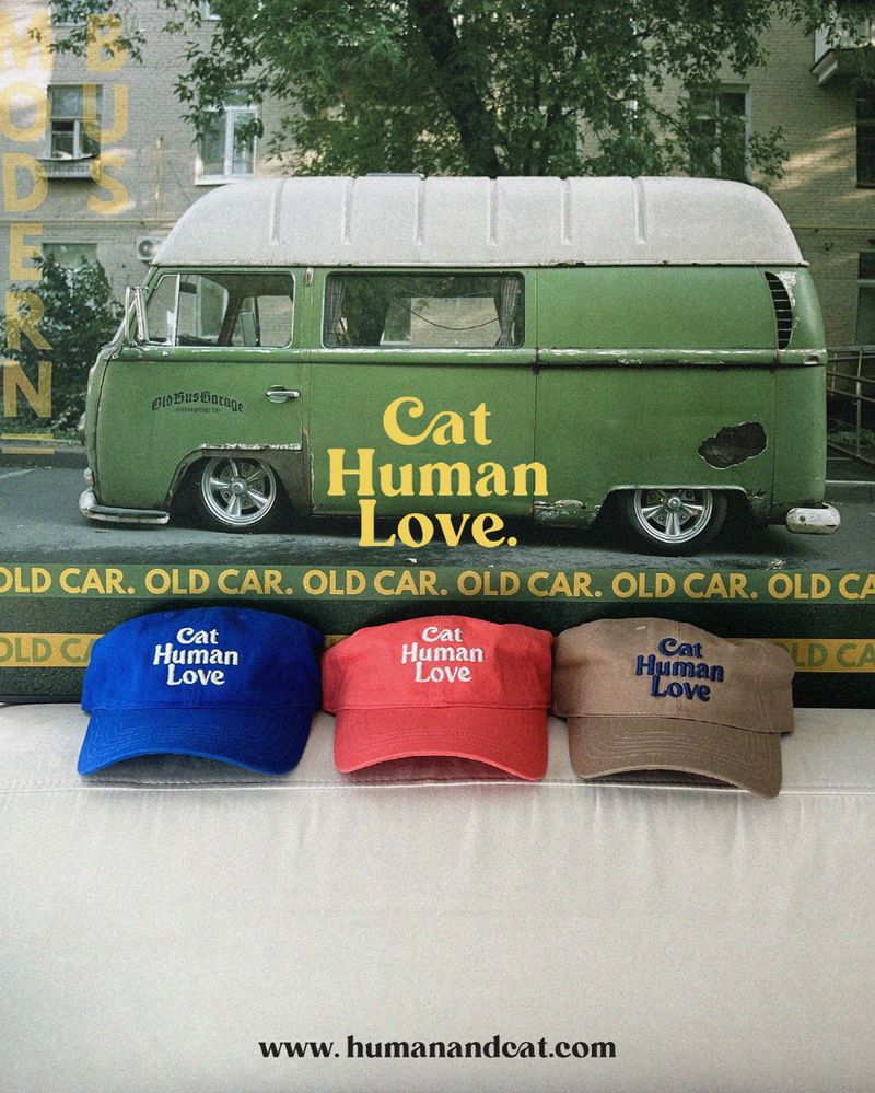 CAT HUMAN LOVE BALL CAP_CORAL