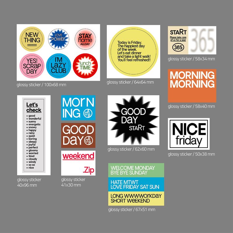 oab goodday pack / scrap sticker set
