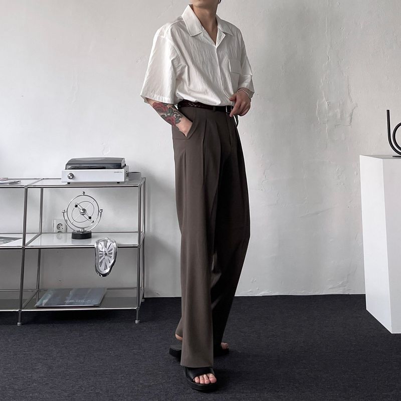 RG reverse two-tuck volume slacks (4 colors)