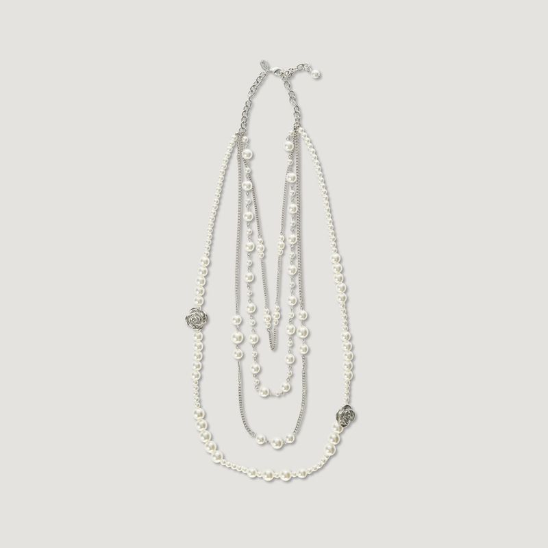 Rose Layered Pearl Necklace