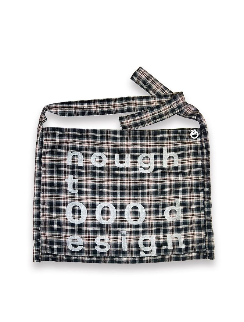 000 Design Check Tie Bag / Black