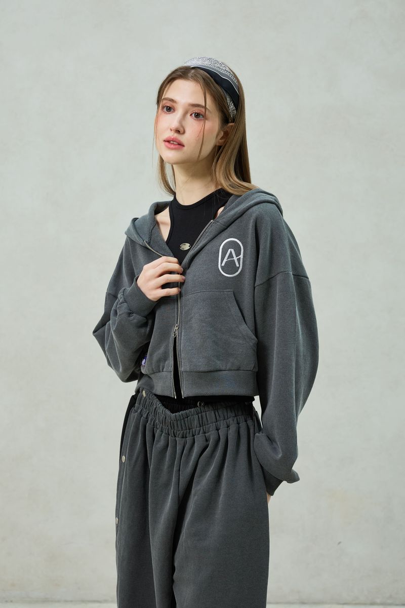 PITA HOOD ZIP-UP / CHARCOAL