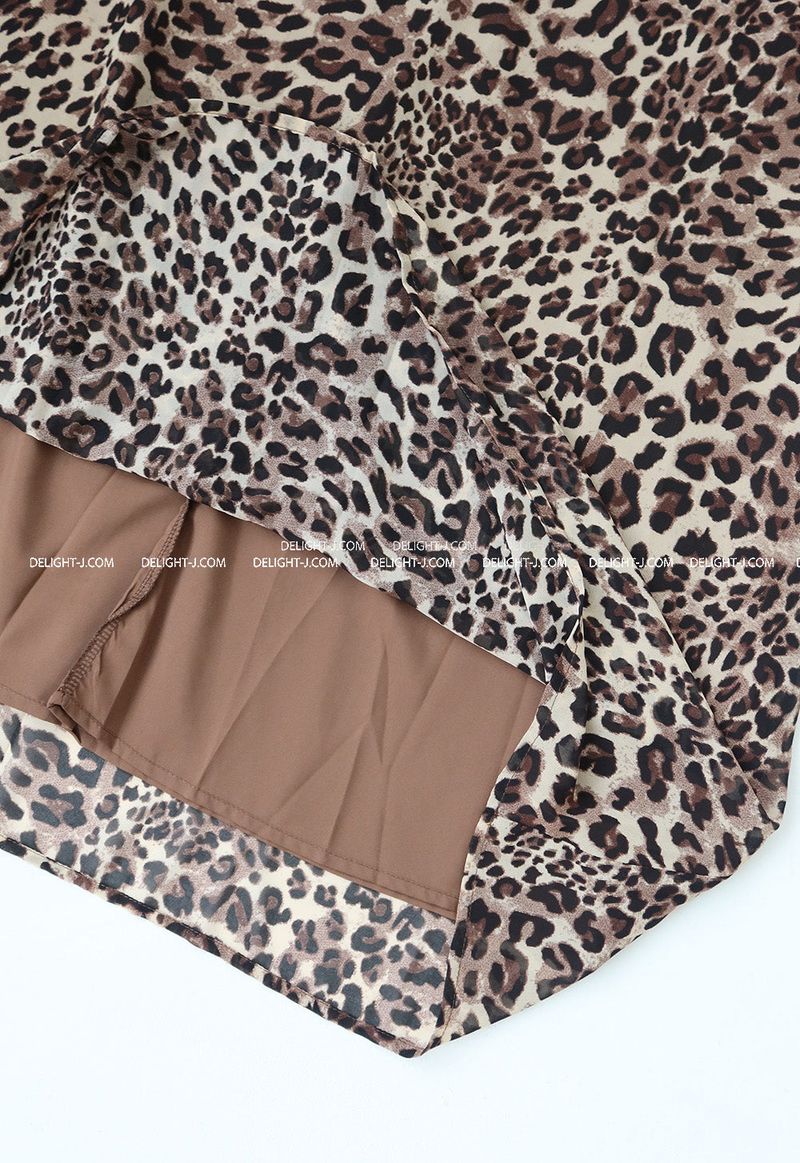 leopard leopard print maxi long skirt