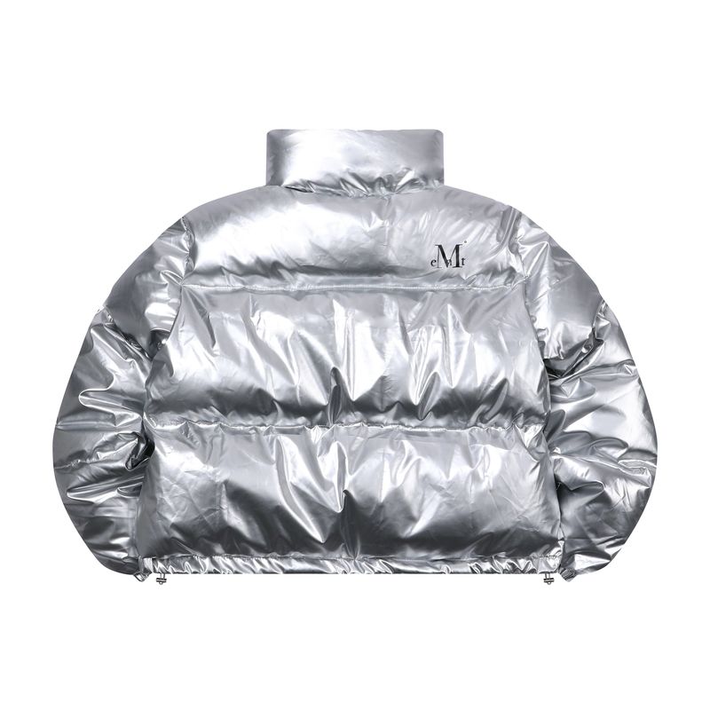 FAVE HIGH NECK GLOSSY CROP PADDING (3COLOR)