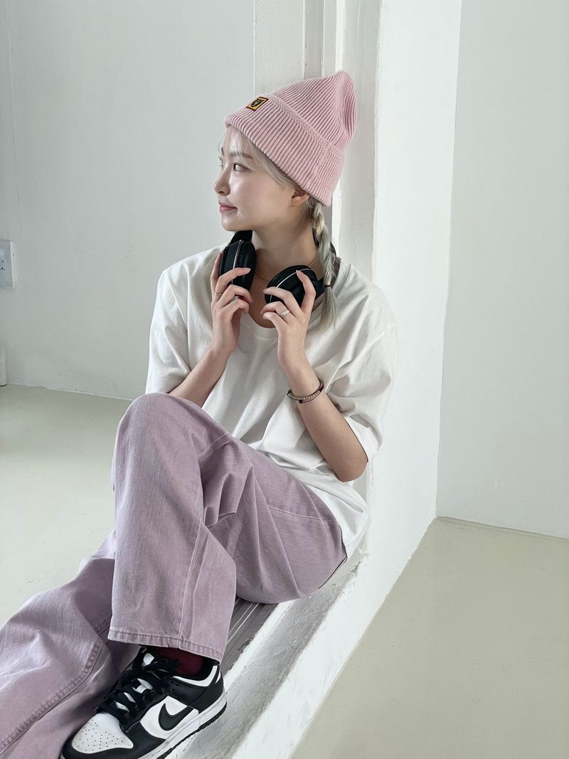 Saffron semi-wide pants
