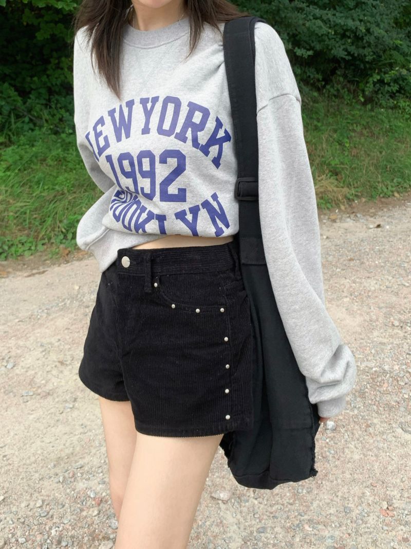 Stud Point Corduroy Short Pants (3c)