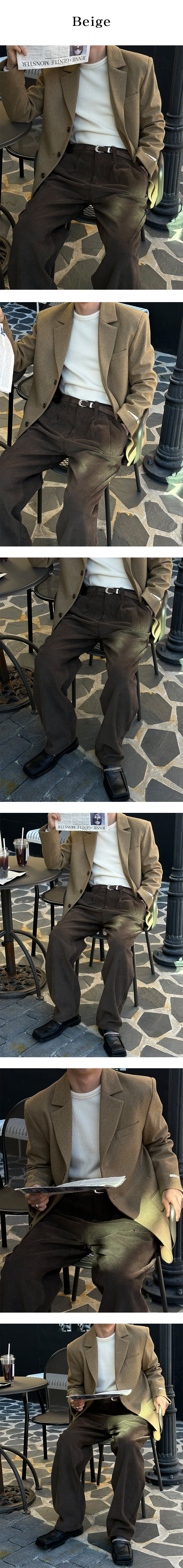 [F/W] Hard wool 3buttton blazer(2color)
