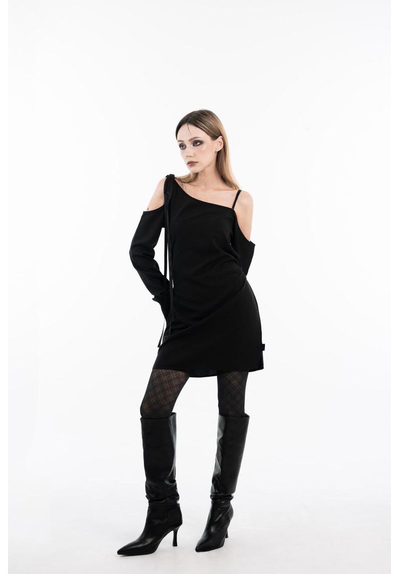 Y2Kチェックパターンシースルーバックストッキング (Black)