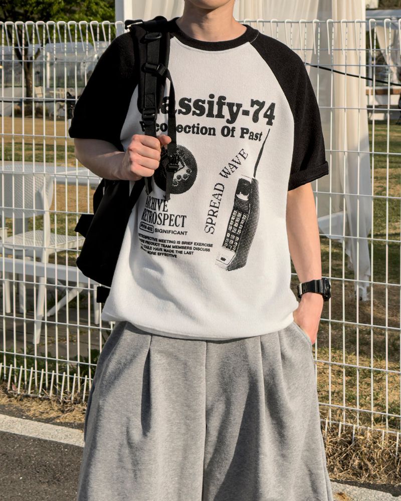 Ragiv Graphic Raglan Knit Short Sleeve
