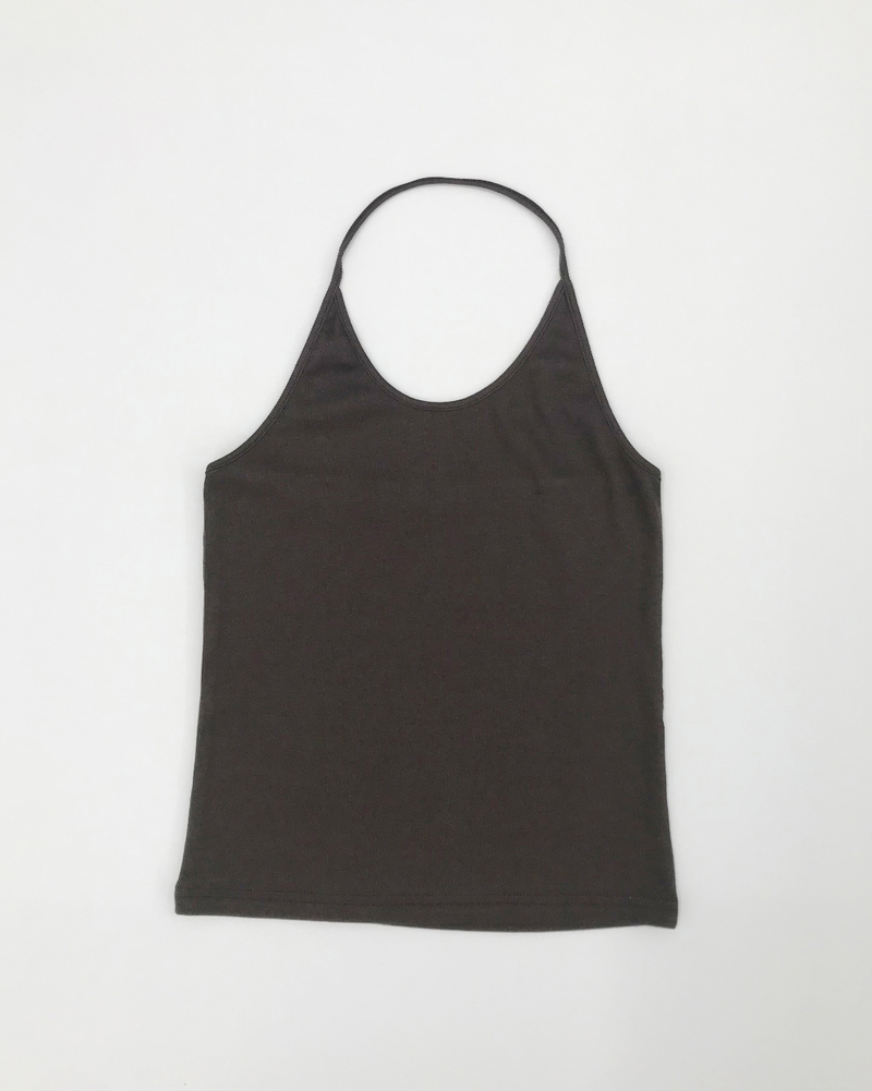Triangle halterneck sleeveless top (5color)