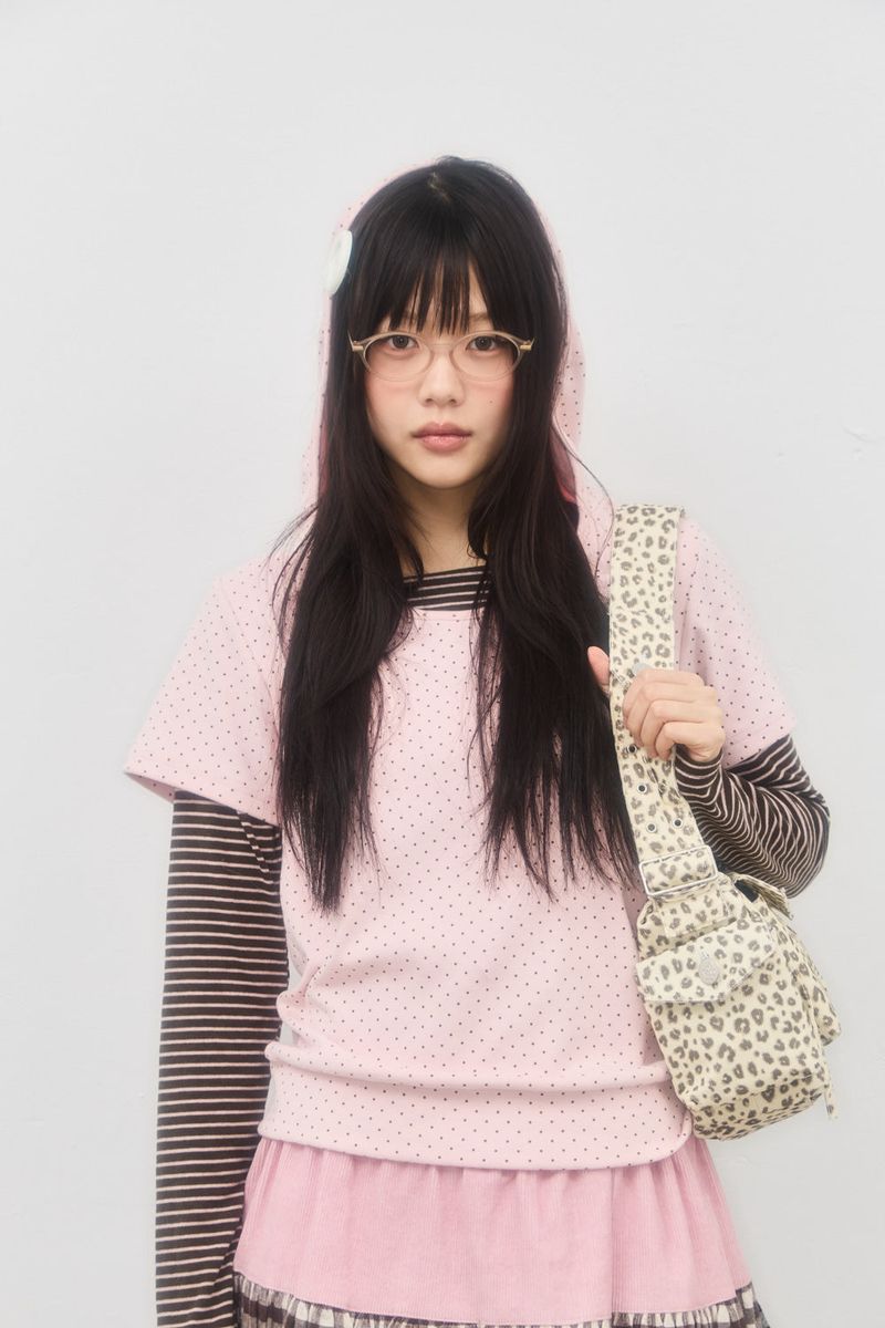 SHAKIRI（シャキリ）の「NEW COOKIE LAYERED HOODIE TOP (PINK)（Tops）」
