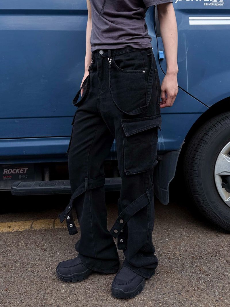 STRAP CARGO BOOTSCUT DENIM