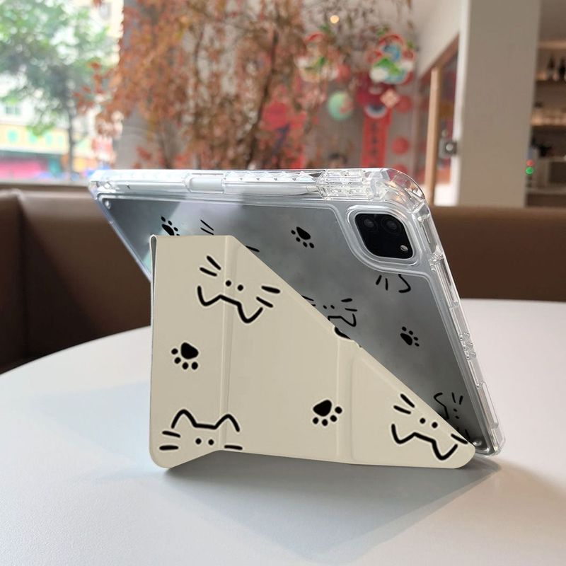 ミニマル ライン ドローイング キャット iPad ケース