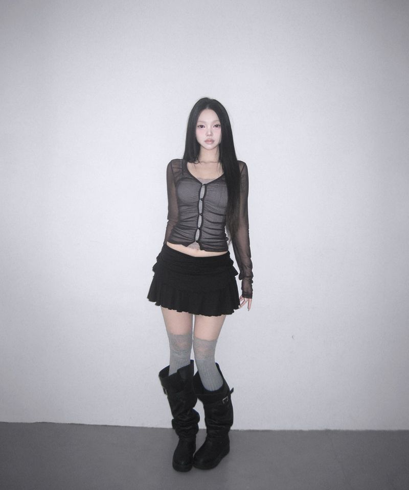ash ruffle mini sk (3colors)