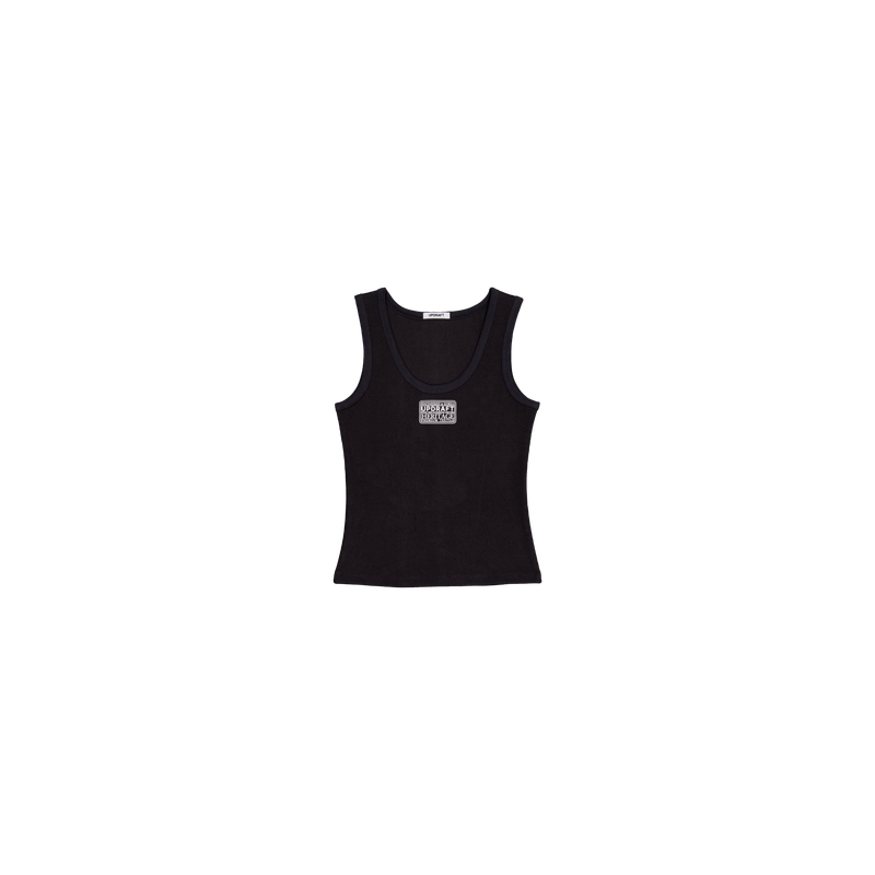 [UPDRAFT]SLEEVELESS COTTON T-SHIRT BLACK