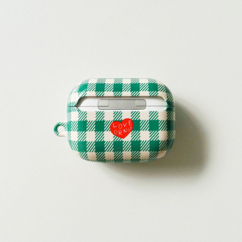 [MADE]Green Check-Glossy Airpodcase