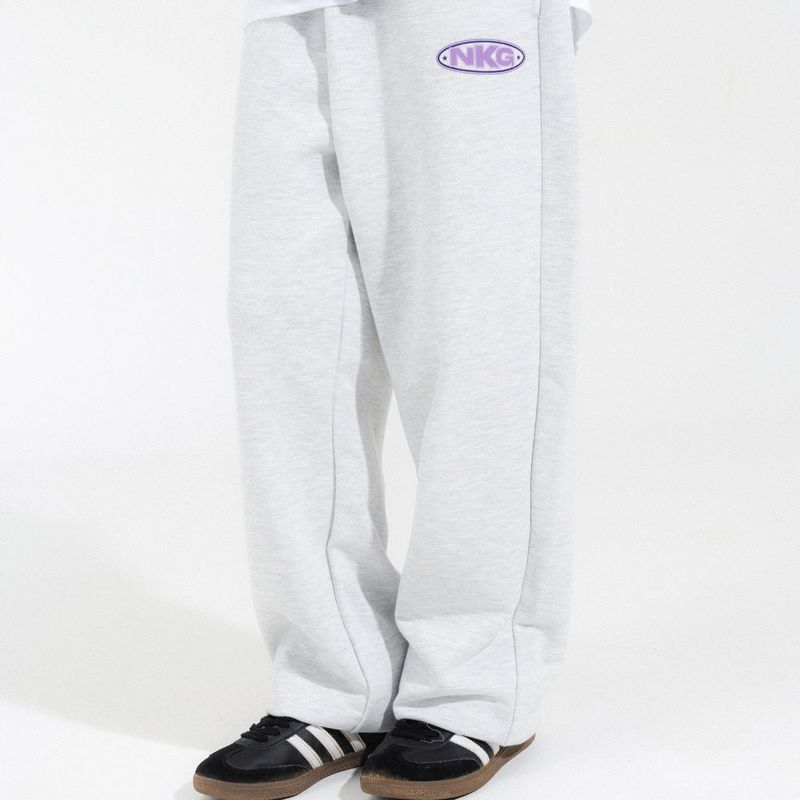 OVAL LOGO TRAINING PANTS-LIGHT MELANGE