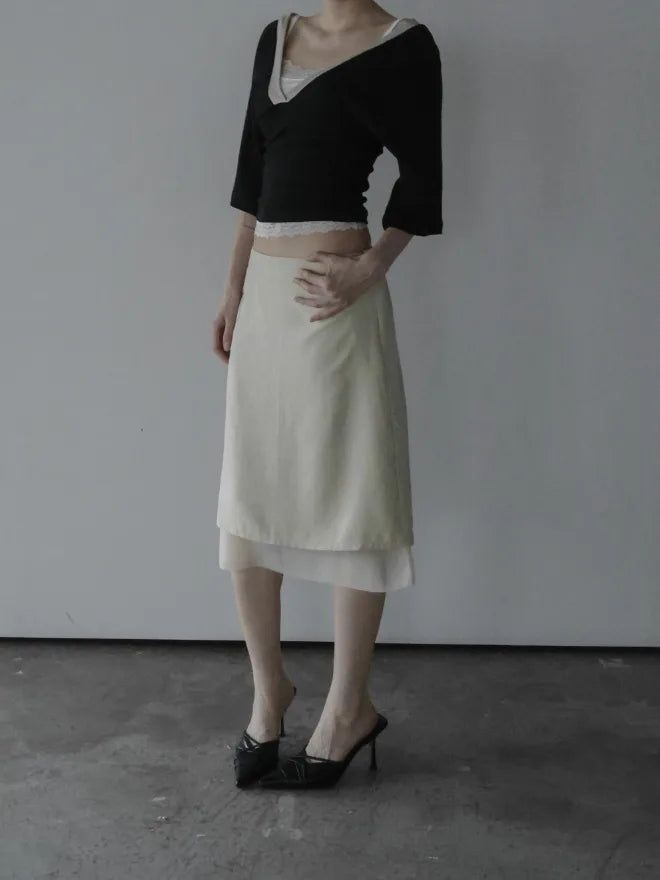 Louis Layered Midi Skirt