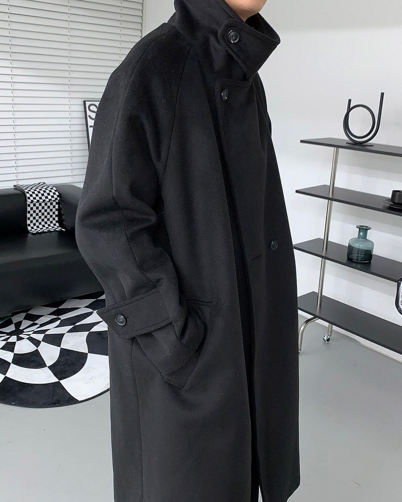 SI High-Neck Long Coat (2 colors)