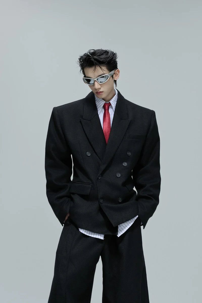 Waffle Textured Pearl Blazer