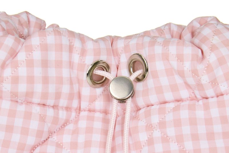 Gingham check string mini backpack (PINK)