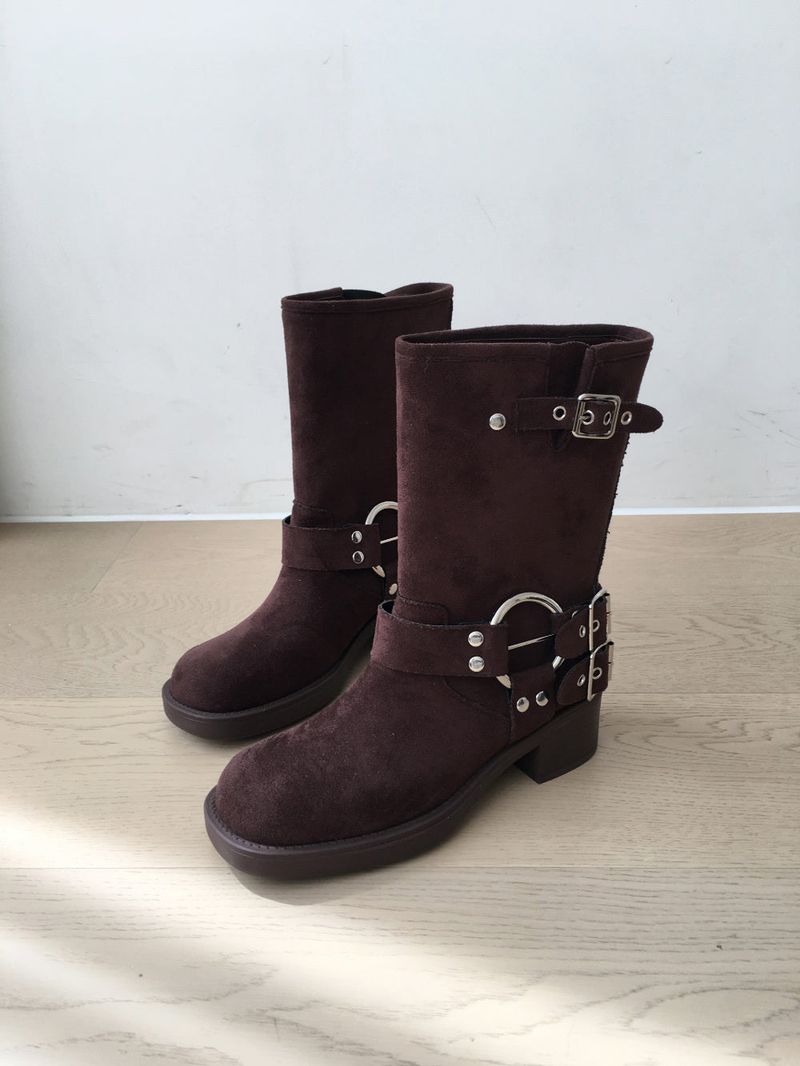 Biker half boots