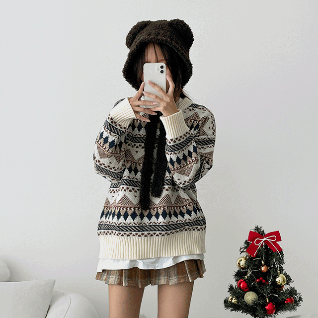 hijjoo（ハイチュー）の「[Christmas ♥] トニーラウンドニット（トップス）」