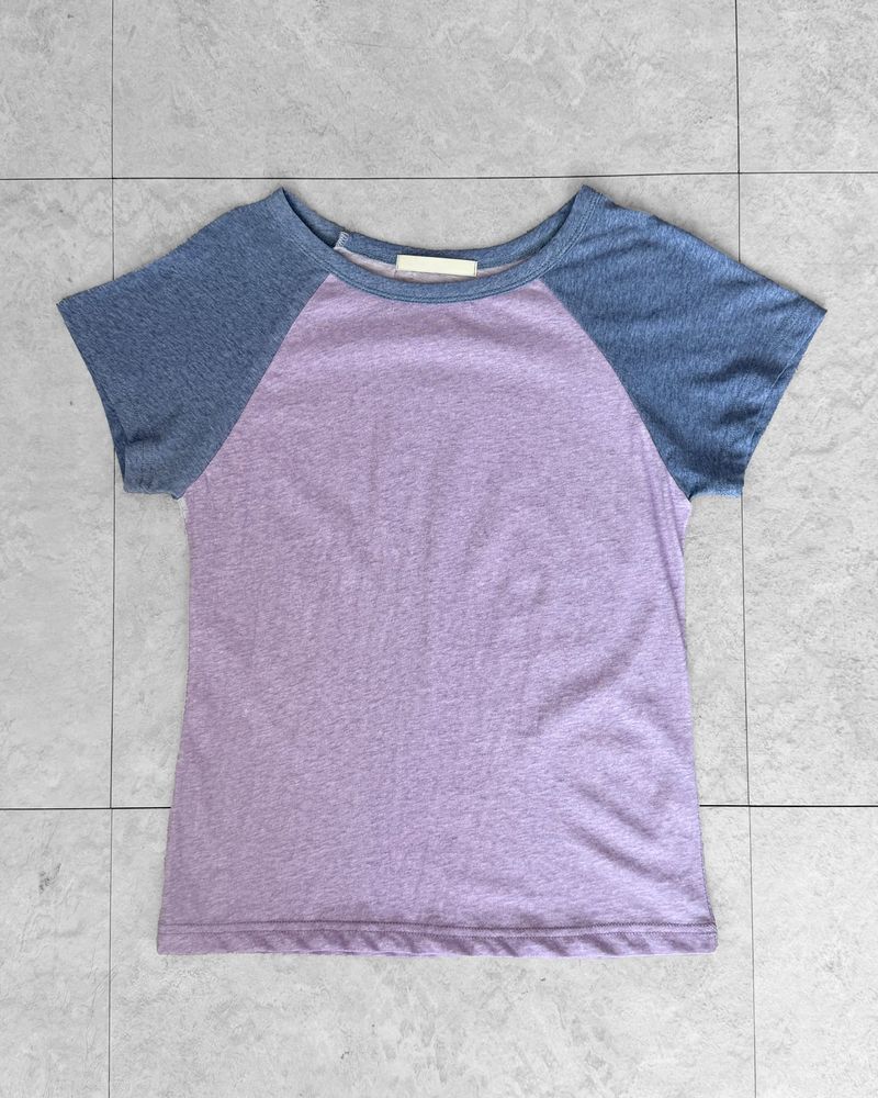 HEATHER RAGLAN SHORT SLEEVE T-SHIRT