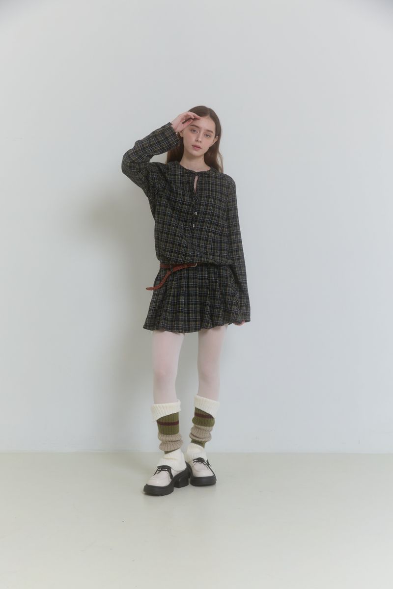 FROSTED CHECK DRESS