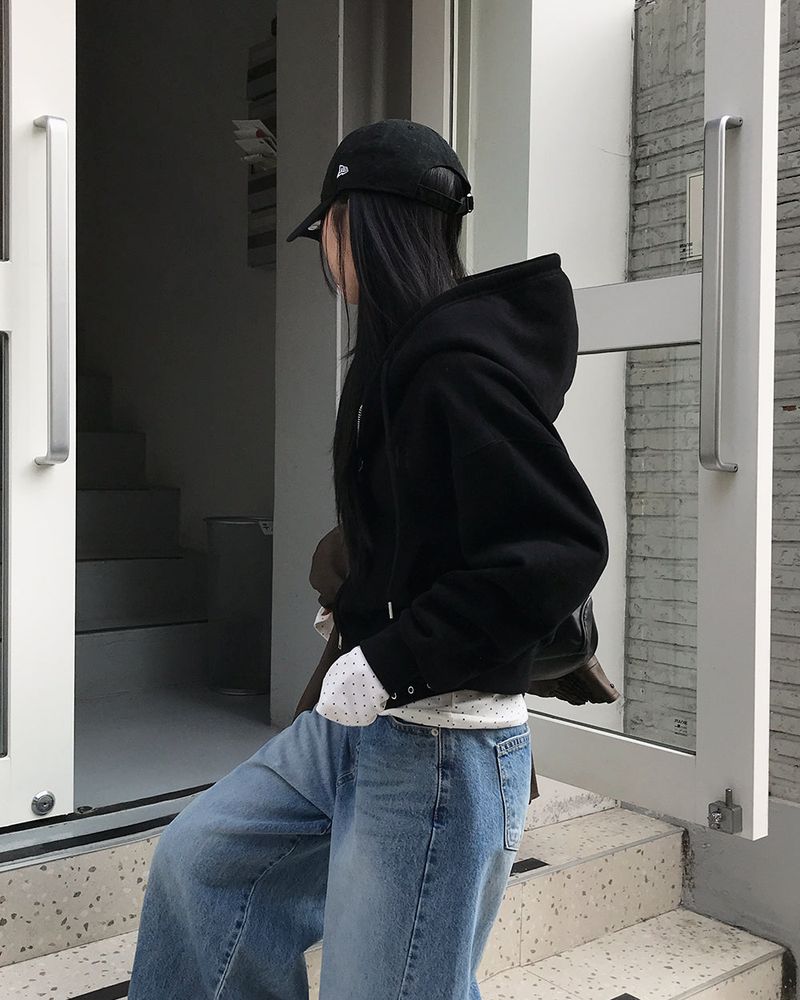 [ORIGINAL] Tibet 2-Way Cropped Hood Zip-Up