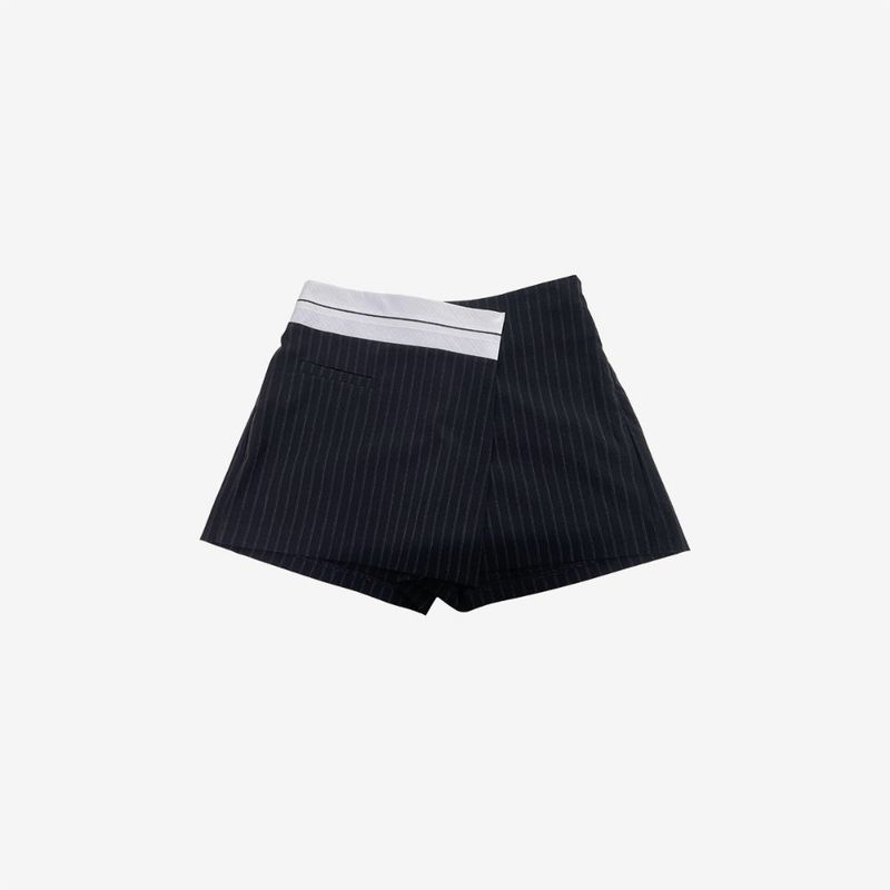 Corao Two-Tone Stripe Skirt Pants
